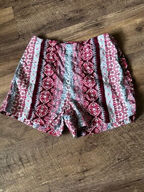 Hollister high waisted floral cotton shorts